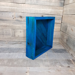 Reclaimed Wooden Crate Box - Blue