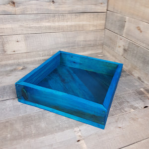 Reclaimed Wooden Crate Box - Blue