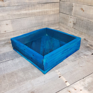 Reclaimed Wooden Crate Box - Blue