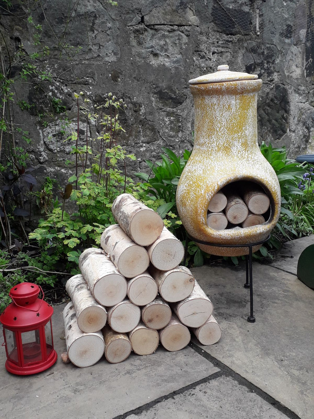 Full Round Kiln Dried Birch Logs x 5 - Fine Sawn Both Ends 22cm Long